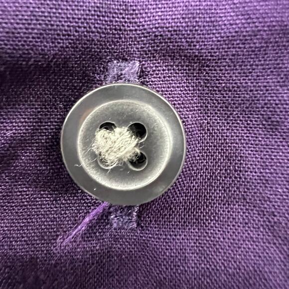 Claiborne SMALL Purple Slim Fit Stretch Button Up Dress Shirt Roll Tab Sleeve - Picture 6 of 9